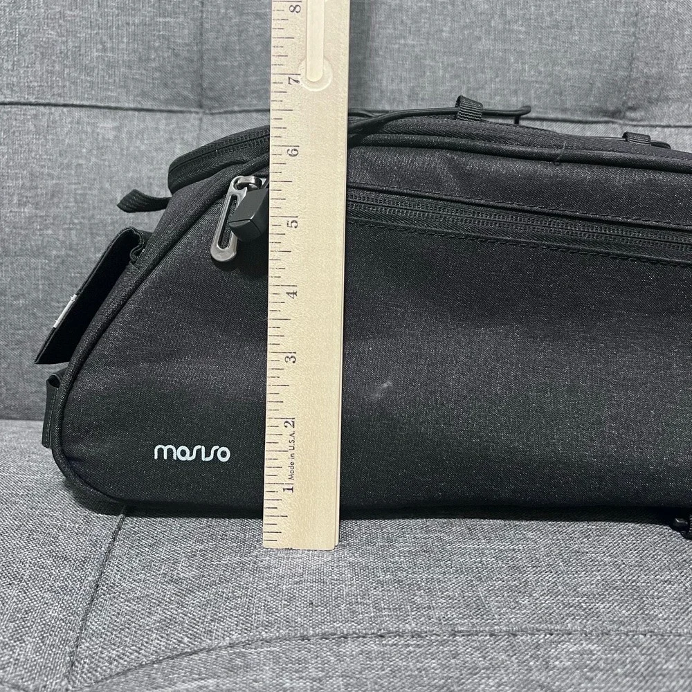 Masiso Panier Bike Bag Black Rear Multi Function Rear Mount Cargo Mount 7 Pocket